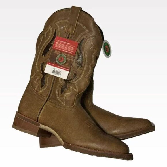 Laredo Men\'s Rancher Cowboy Boots Tan 10.5 main image 5